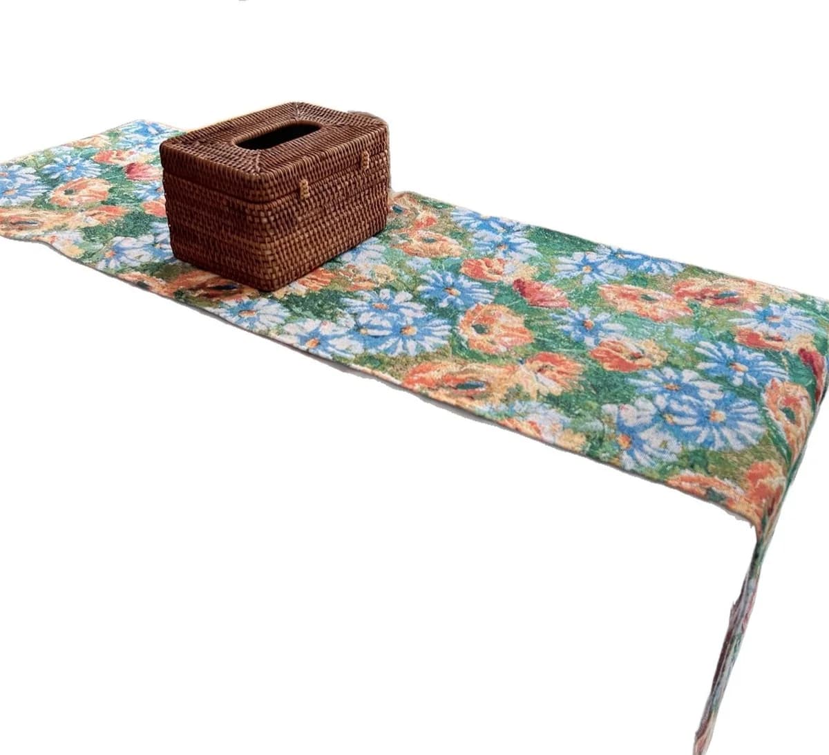 Chemin de Table et Set de Table Jardin Monet, Tissu Mélange Coton