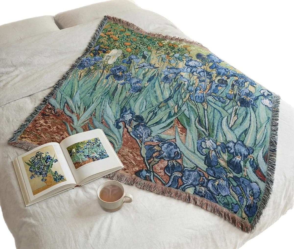 Plaid Tapisserie Style Van Gogh Housse de Canapé Coton