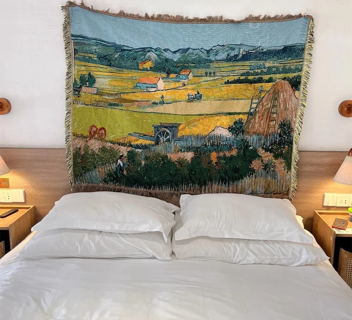 Plaid en tricot imprimé Van Gogh pour canapé