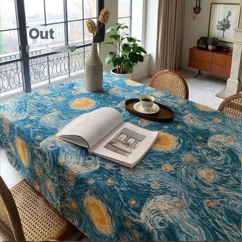 Nappe rectangulaire Nuit étoilée en mélange de coton