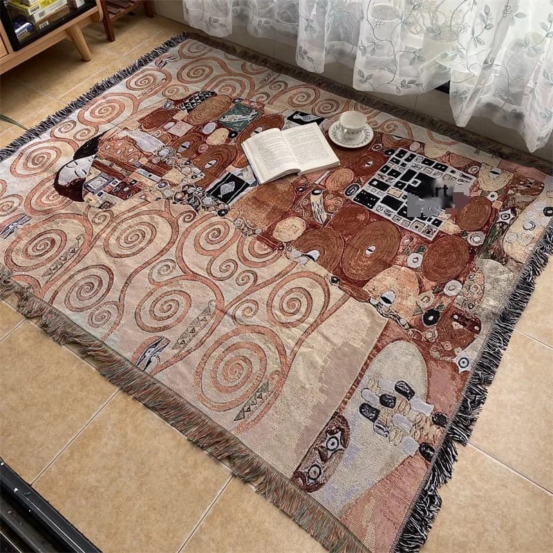 Plaid jetable tapisserie imprimé artistique pour décoration murale et canapé