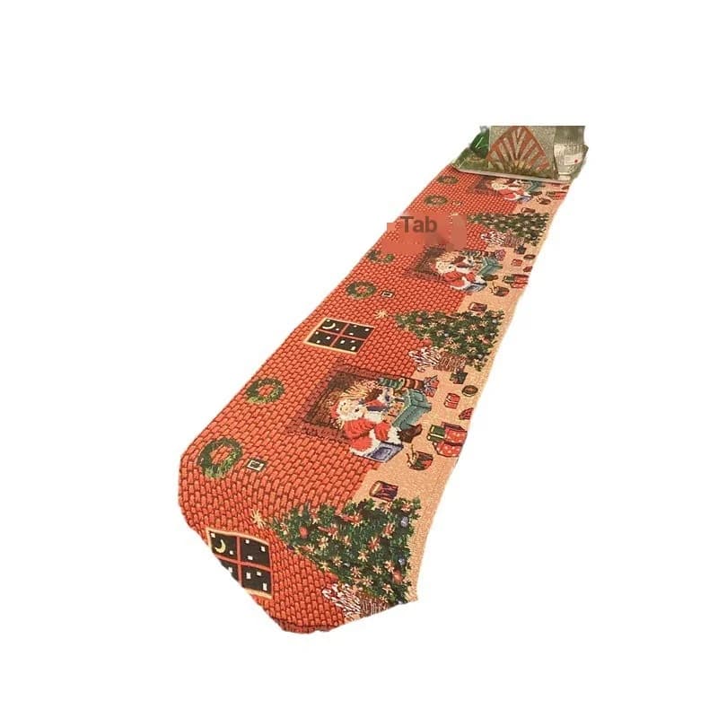 Chemin de table de Noël en jacquard tissé